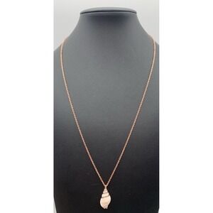 Rose Gold Tone Pure Vida Dainty Shell Pendant Necklace 19+2"